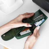 Kochmanski portfel damski skórzany zielony na zamek portmonetka RFID  3672 (10).JPG