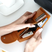 Kochmanski portfel damski skórzany brązowy kamel na zamek portmonetka RFID  3673 (10).JPG