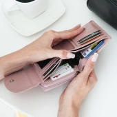 Kochmanski portfel damski skórzany różowy pudrowy na zamek portmonetka RFID  3675 (10).JPG