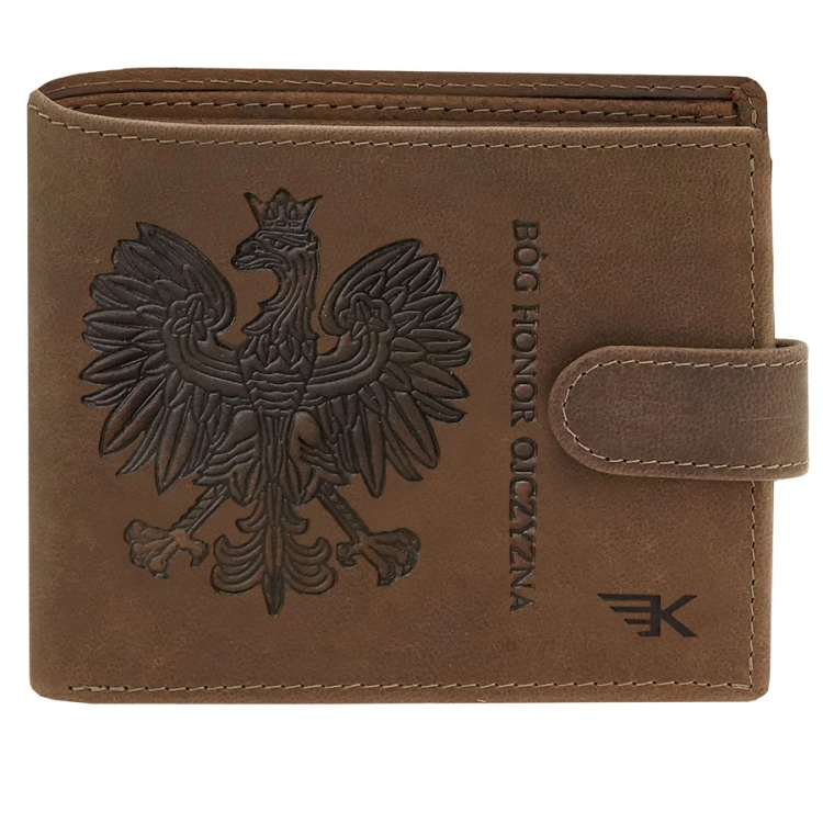 Portfel męski skórzany brązowy z orłem patriotyczny Kochmanski Eagle  3748 (1).jpg