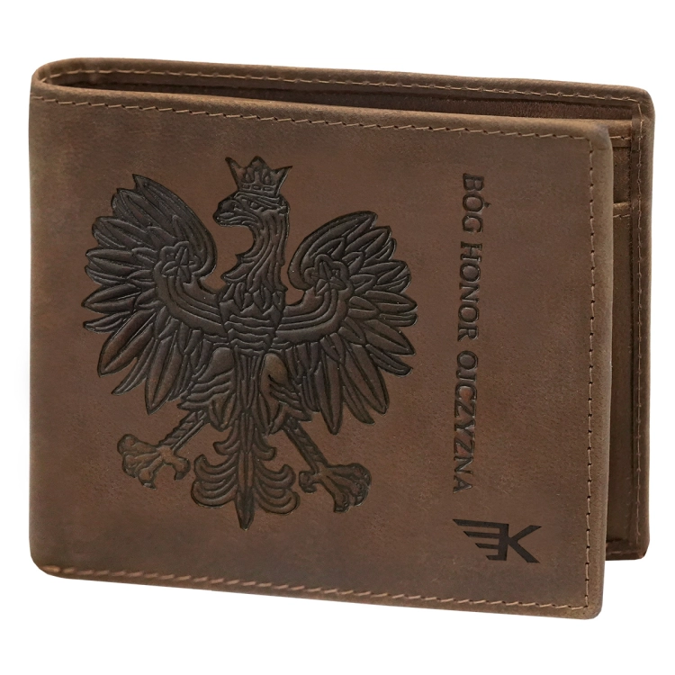 Portfel męski skórzany cienki slim z orłem brązowy Kochmanski Eagle 3749 (10).jpg