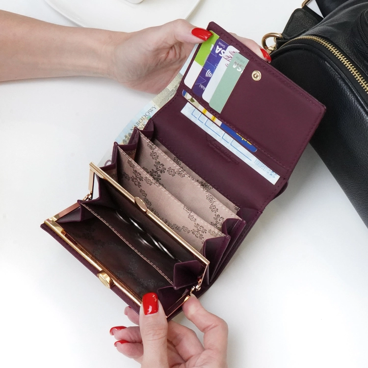 Portfel damski z biglem skórzany śliwkowy saffiano rfid skóra Kochmanski 3757  (5).jpg