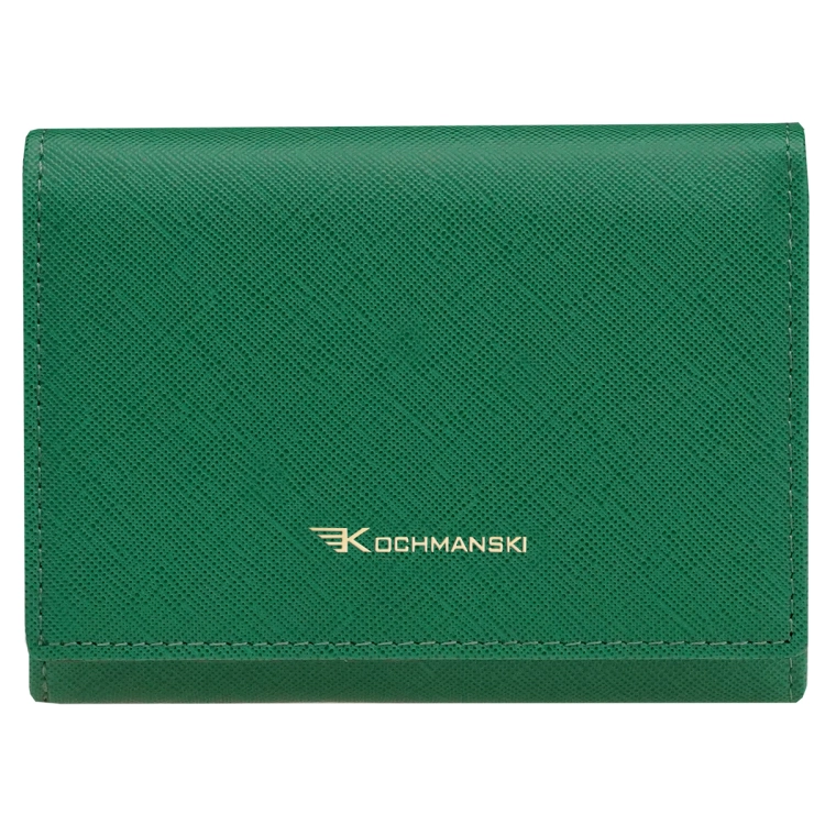 Portfel skórzany damski zielony z biglem skóra naturalna rfid Kochmanski 3759 (11).jpg