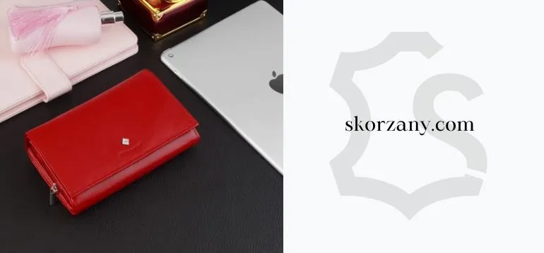 Kochmanski damski portfel czerwony skórzany 4761